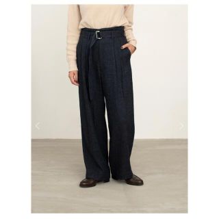 専用！R&D.M.Co-WOOL LINEN BELTED WIDE PANTS(カジュアルパンツ)