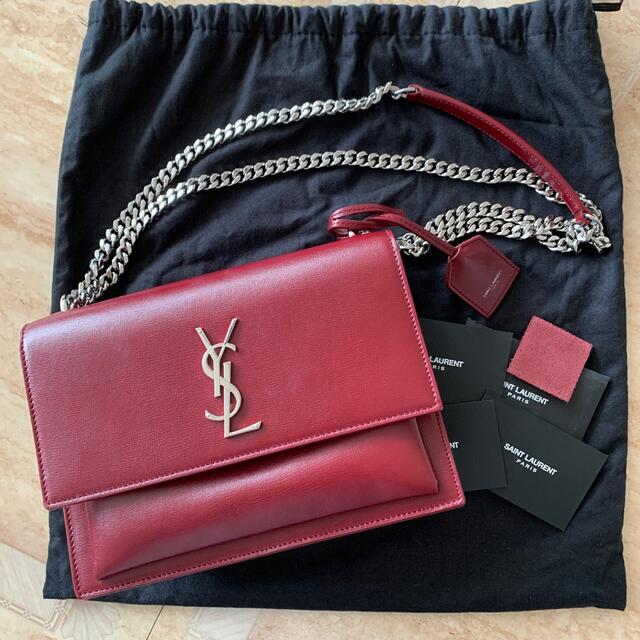 希少✨イヴサンローラン ショルダーバッグ YSL ポシェット レザー ブラック