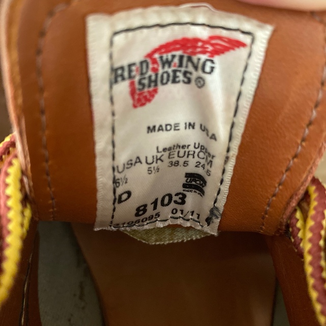 REDWING(レッドウィング)のレッドウィング　8103 オックスフォードブーツ　赤茶 メンズの靴/シューズ(ブーツ)の商品写真