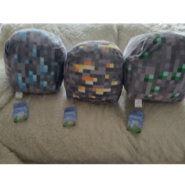 マインクラフト クッション 3点とスツール2点 人気の贈り物が大集合