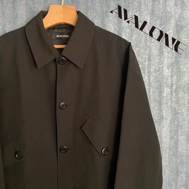 素材感◎ AVALONE シャツ　ジャケット　ブラックMade in japan