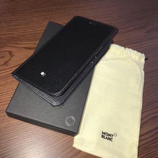 モンブラン(MONTBLANC)の試装着のみ　モンブラン iPhoneXR用 ダブルフラップ 手帳型 スマホケース(iPhoneケース)