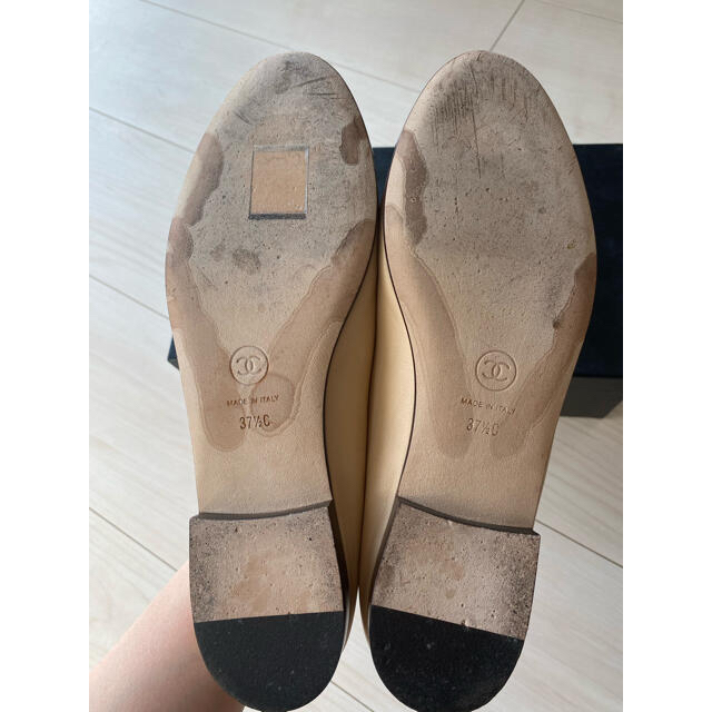 CHANEL バレエシューズ フラット ベージュ 37.5 CHANEL バレエシューズ フラット ベージュ 37.5