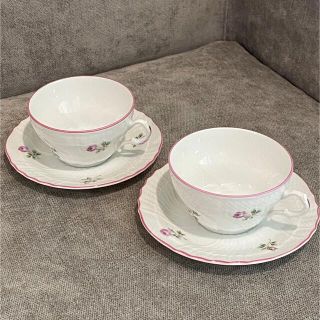 リチャードジノリ(Richard Ginori)のリチャードジノリ　ロゼリーニ　カップ&ソーサー　2客　美品　廃盤　希少　花(食器)