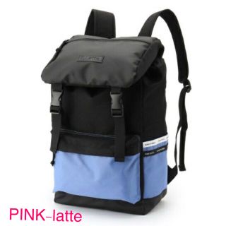 新品♡PINK-latte バイカラ－ 配色かぶせリュック ブルー(リュックサック)