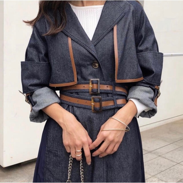 ameri ROLL-UP SLEEVE PLEATS TRENCH COAT ameri ROLL-UP SLEEVE PLEATS TRENCH COAT