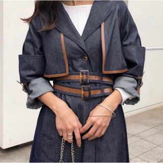 アメリヴィンテージ(Ameri VINTAGE)のameri ROLL-UP SLEEVE PLEATS TRENCH COAT(トレンチコート)