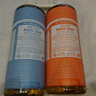 ドクターブロナー(Dr.Bronner)のドクターブロナーマジックソープ　739mlオーガニックソープ　×2(ボディソープ/石鹸)