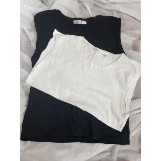 マウジー(moussy)の【moussy】ノースリブカットソー　２枚セット(カットソー(半袖/袖なし))