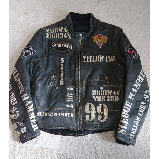 YeLLOW CORN(イエローコーン)のYELLOWCORN イエローコーン M-41ワッペン付ライダース M メンズのジャケット/アウター(ライダースジャケット)の商品写真