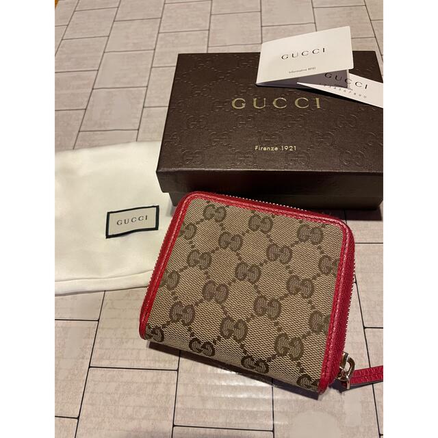 グッチ GGキャンバス 折財布 レッドGUCCI