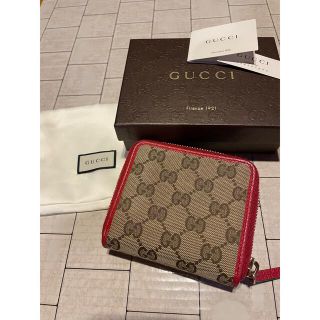 グッチ(Gucci)のグッチ GGキャンバス 折財布 レッド(折り財布)