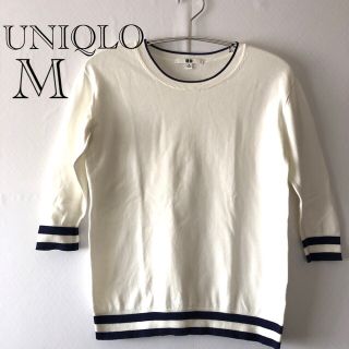 ユニクロ(UNIQLO)のUNIQLO ニット　七分袖　Mサイズ(カットソー(長袖/七分))