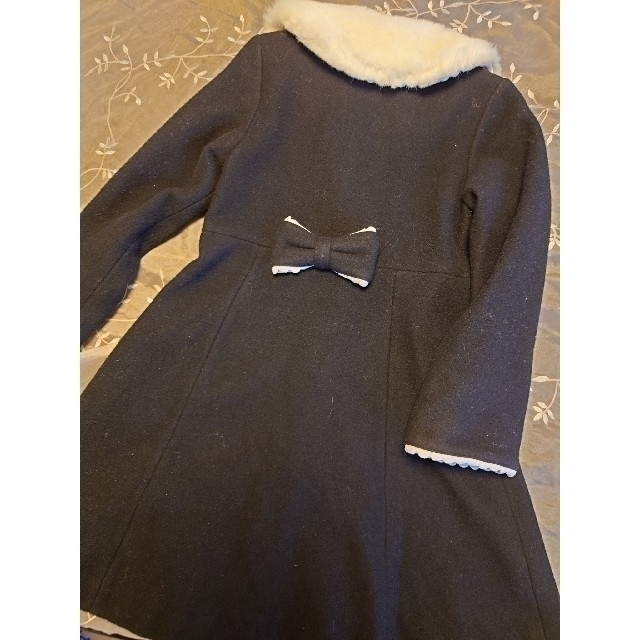 Shirley Temple(シャーリーテンプル)の130　シャーリー　黒のコート キッズ/ベビー/マタニティのキッズ服女の子用(90cm~)(コート)の商品写真