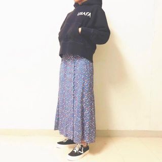 Shinzone - シンゾーン フラワー プリント スカート 小花柄 ロング