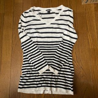 エイチアンドエム(H&M)のH&M ボーダー　トップス　XS (シャツ/ブラウス(長袖/七分))