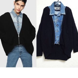 ディーゼル(DIESEL)の超美品 DIESEL デニム ジャケットニット カーディガン セーター シャツ(Gジャン/デニムジャケット)