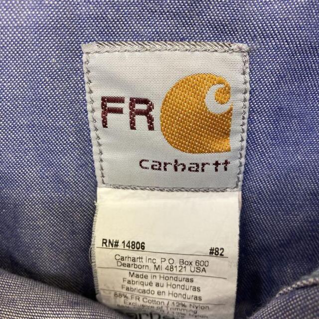 carhartt(カーハート)の希少 90s カーハート シャンブレーシャツ ビッグシルエット タグロゴ 美品 メンズのトップス(シャツ)の商品写真