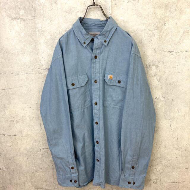 carhartt(カーハート)の【専用2点】希少 90s カーハート シャンブレーシャツ ビッグシルエット  メンズのトップス(シャツ)の商品写真