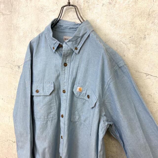 carhartt(カーハート)の【専用2点】希少 90s カーハート シャンブレーシャツ ビッグシルエット  メンズのトップス(シャツ)の商品写真