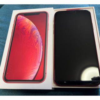 アップル(Apple)のiPhone XR 128GB 赤　中古美品(スマートフォン本体)