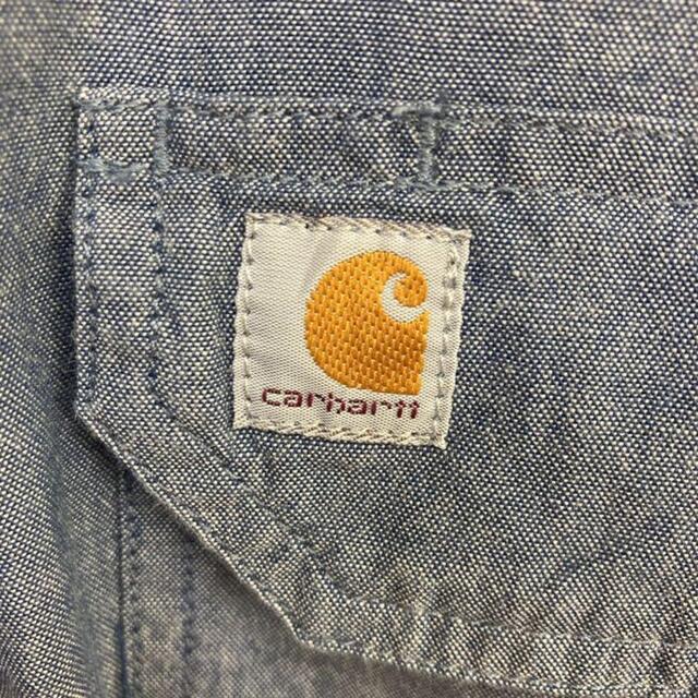 carhartt(カーハート)の希少 90s カーハート シャンブレーシャツ ビッグシルエット タグロゴ 美品 メンズのトップス(シャツ)の商品写真