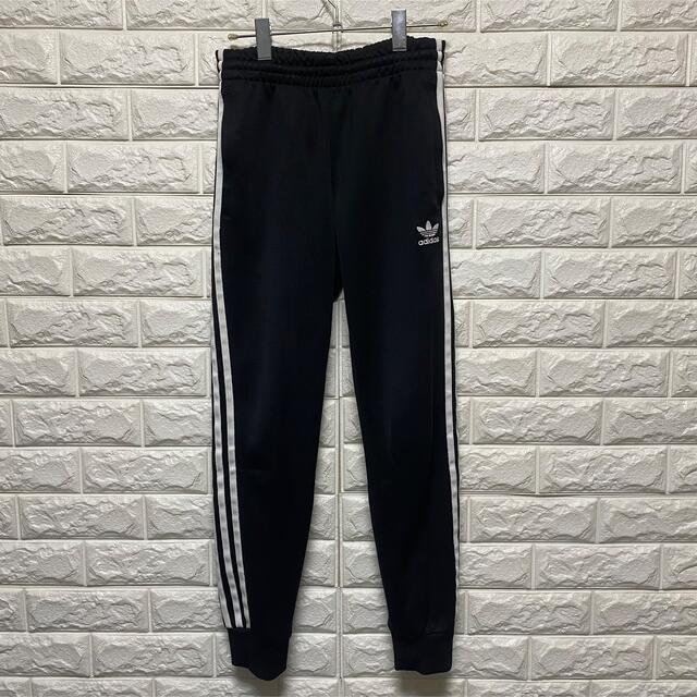 adidas(アディダス)の【adidas】トレフォイル 刺繍ロゴ トラックパンツ  ジョガーパンツ　黒 メンズのパンツ(その他)の商品写真