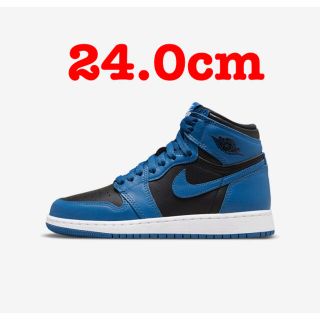 ナイキ(NIKE)のNike GS AirJordan1HighOG DarkMarinaBlue (スニーカー)