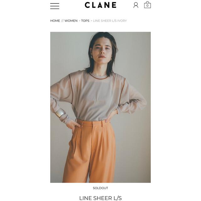CLANE クラネ LINE SHEER L/Sの通販 by panchan|ラクマ