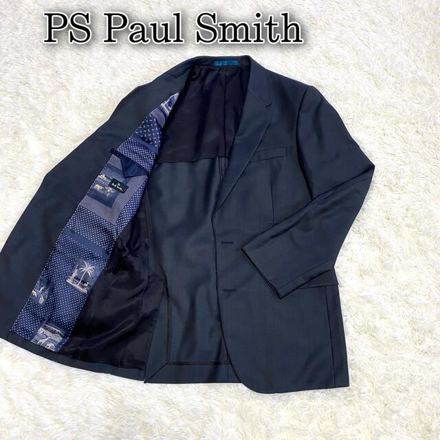 Paul Smith(ポールスミス)の美品✨ ピーエスポールスミス テーラードジャケット 裏地プリント柄 背抜き メンズのジャケット/アウター(テーラードジャケット)の商品写真