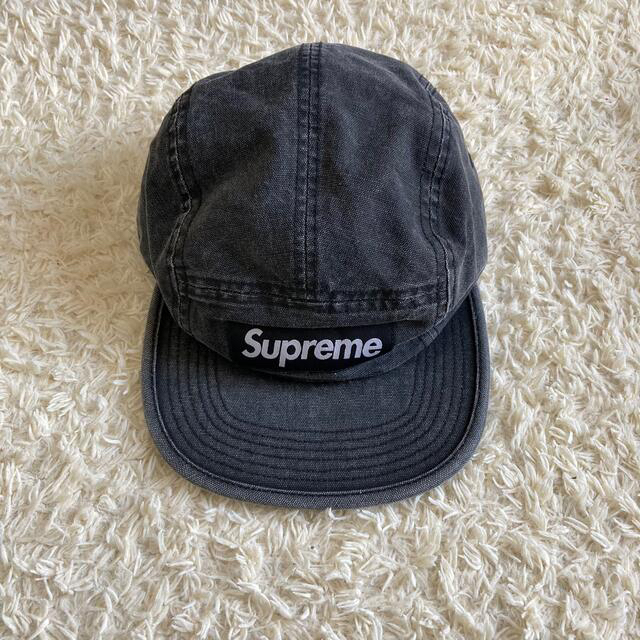 supreme washed canvas camp cap