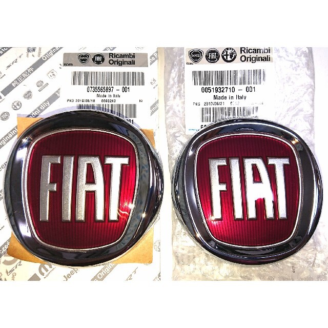 フィアット FIAT 500 純正 新品 フェンダーバッジ (型紙あり) - 車外 フィアット FIAT 500 純正 新品 フェンダーバッジ (型紙あり) - 車外