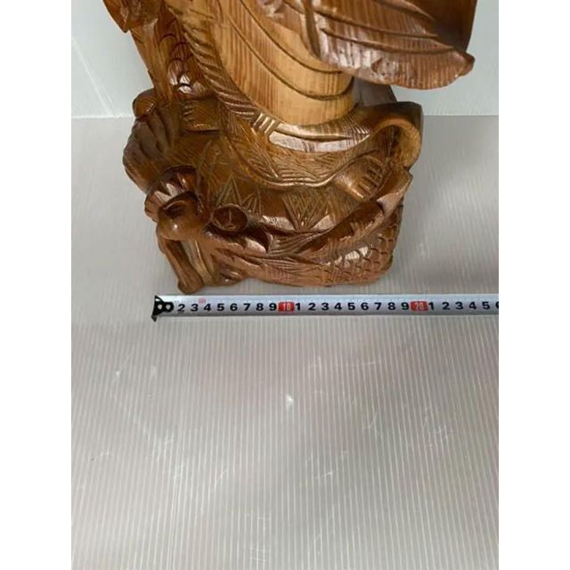 特大サイズ！ 観音菩薩 木彫り 木像　置物 仏教美術 仏像 木彫 インテリア 8