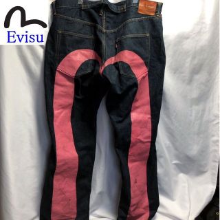 エビス(EVISU)のEVISU エヴィス エビス No2 LOT ピンクペイント セルビッチデニム(デニム/ジーンズ)