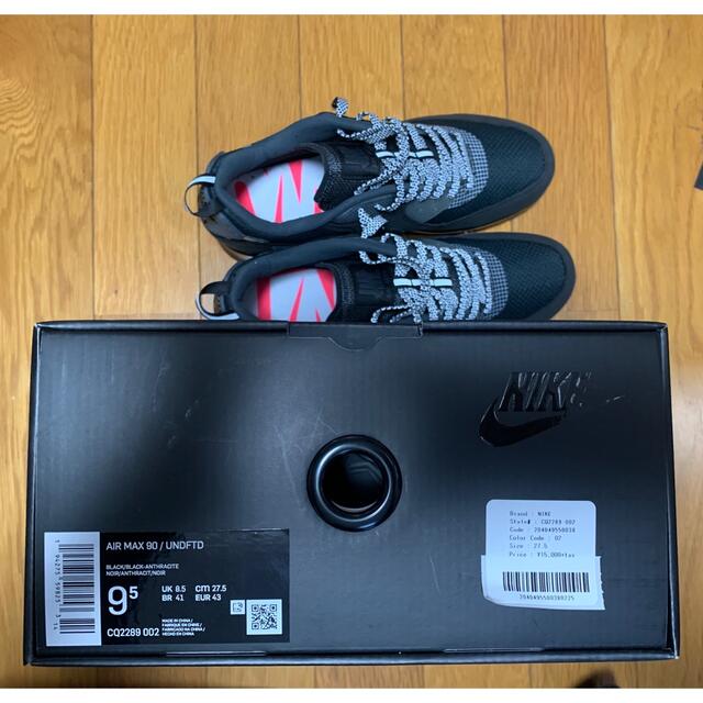 NIKE(ナイキ)のUNDEFEATED NIKE AIR MAX 90 "BLACK メンズの靴/シューズ(スニーカー)の商品写真