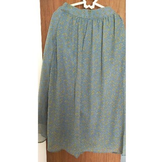 ショコラフィネローブ(chocol raffine robe)のシアー花柄ギャザースカート(ロングスカート)
