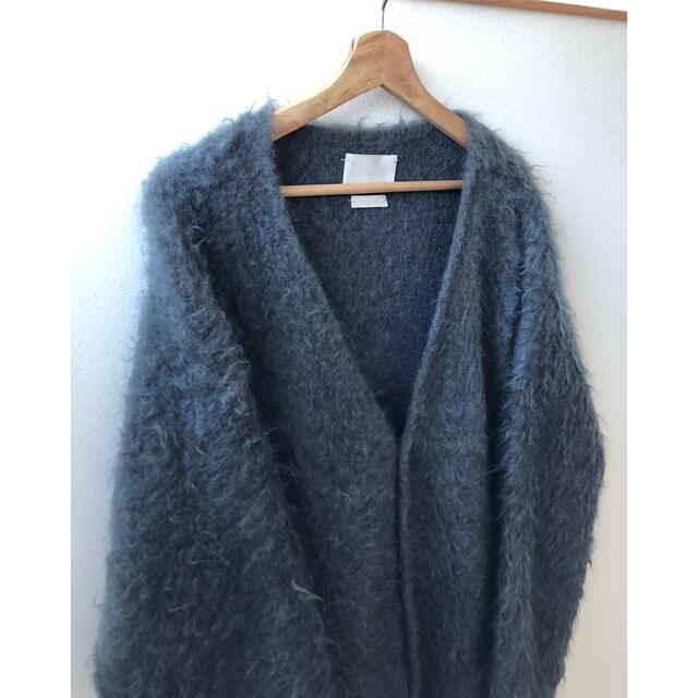 YOKE loosed mohair cardigan 2 blue gray 3