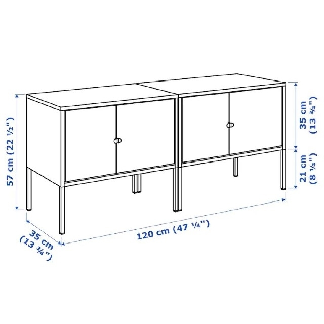 IKEA(イケア)の☆IKEA　イケア　LIXHULT　リックスフルト　キャビネット　2台セット インテリア/住まい/日用品の収納家具(棚/ラック/タンス)の商品写真