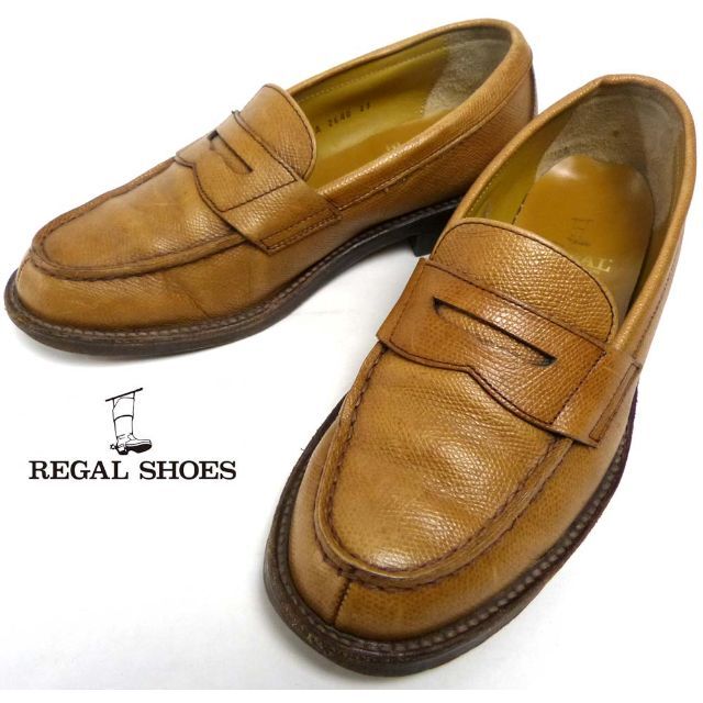 REGAL(リーガル)のREGAL / リーガル シボ革 コイン(ペニー)ローファー　23(23cm メンズの靴/シューズ(スリッポン/モカシン)の商品写真