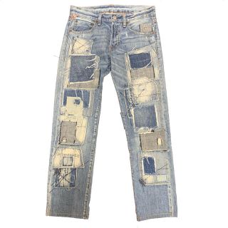 デニムアンドサプライラルフローレン(Denim & Supply Ralph Lauren)のラルフローレン ハードクラッシュ  襤褸 BOROリペア加工 デニム(デニム/ジーンズ)