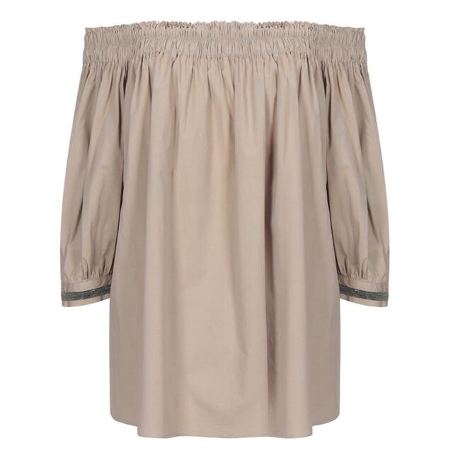 人気定番の チュール付トップス モニーレ ファビアナフィリッピ - T 販売代理店 FABIANA FILIPPI チュール モニーレ トップス Tシャツ/カットソー(七分/長袖)