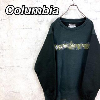 コロンビア(Columbia)の希少 90s コロンビア スウェット ビッグプリント 袖切り替え(スウェット)