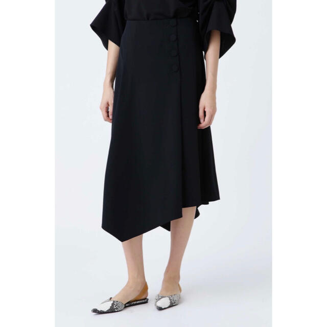 ADORE - 美品✨アドーア ロングスカート アシンメトリー 春服 S 黒