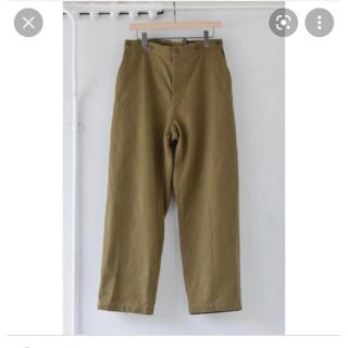 コモリ(COMOLI)のCOMOLI 21SS コットンシルクオーバーパンツ OLIVE サイズ2(ワークパンツ/カーゴパンツ)