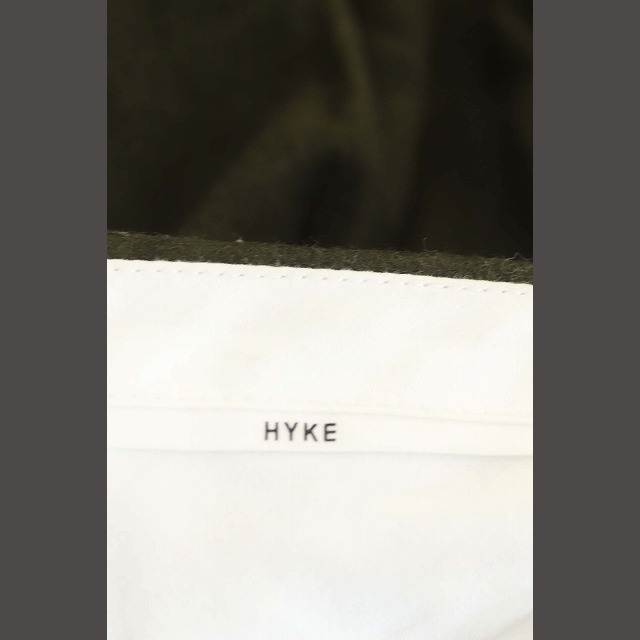 HYKE(ハイク)のハイク HYKE 2タック ウールテーパードパンツ 1 ダークカーキ レディースのパンツ(その他)の商品写真