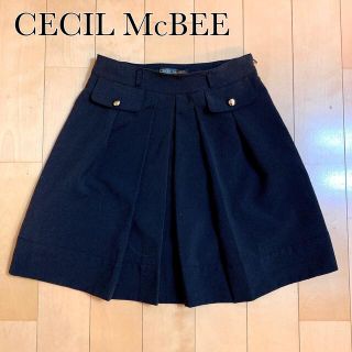 セシルマクビー(CECIL McBEE)のCECIL McBEE セシルマクビー プリーツコクーンミニスカート(ミニスカート)