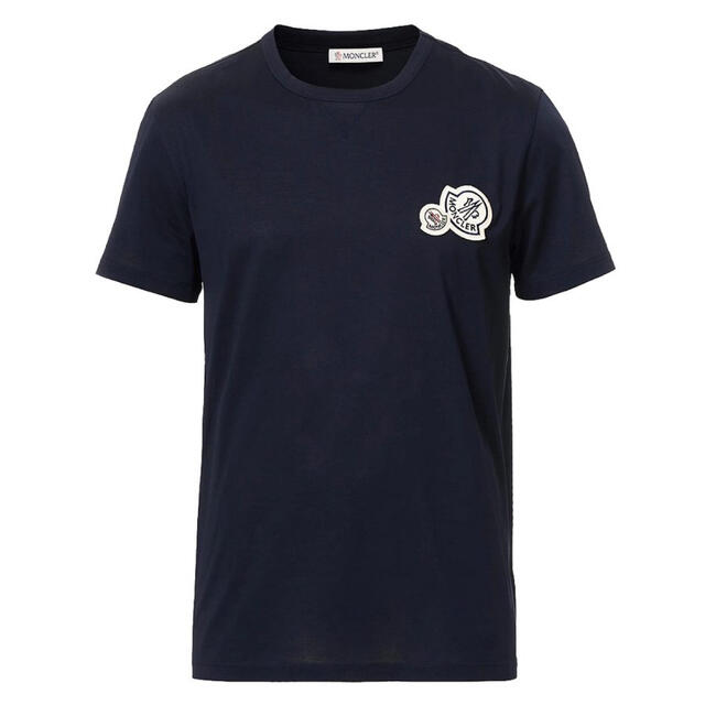 ☆希少☆ MONCLER Wロゴワッペン Tシャツ M モンクレール ネイビー