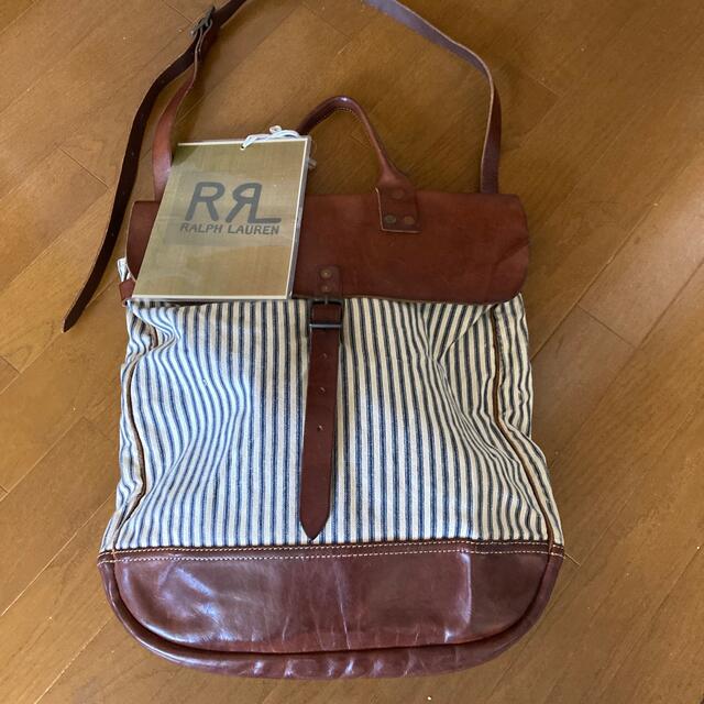 ダブルアールエル RRL ヒッコリー柄 2ウェイトートバッグ-