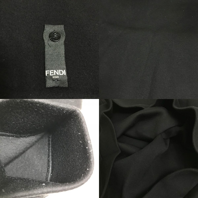 FENDI(フェンディ)のフェンディ FENDI スウェット FY0812 ラバーロゴ アパレル トップス トレーナー レーヨン ブラック メンズのトップス(その他)の商品写真