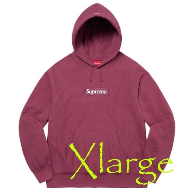 新品 Supreme Box Logo Hooded SweatshirtPlumコンディション